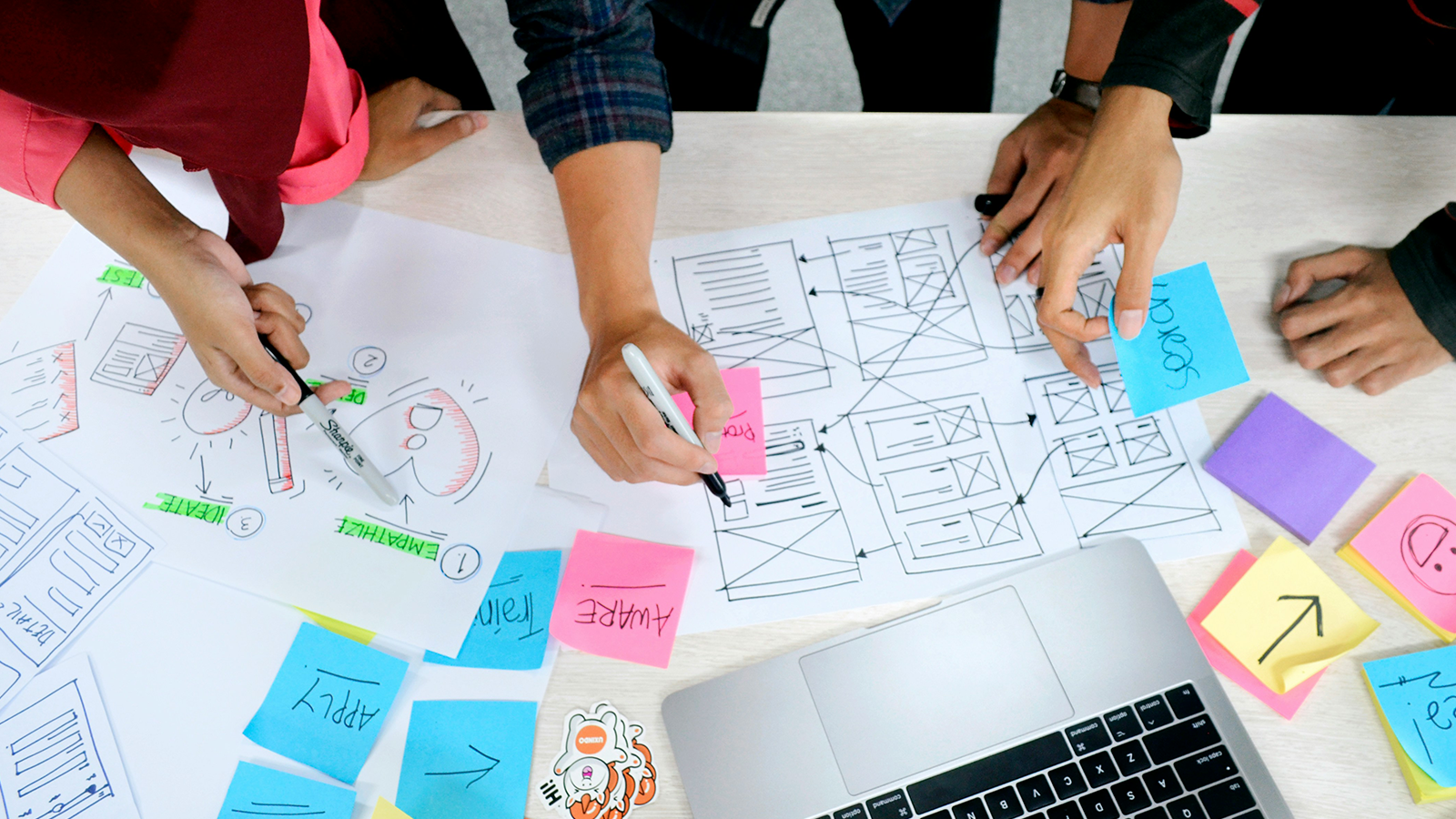 Business team collaborating on a business or automation process.